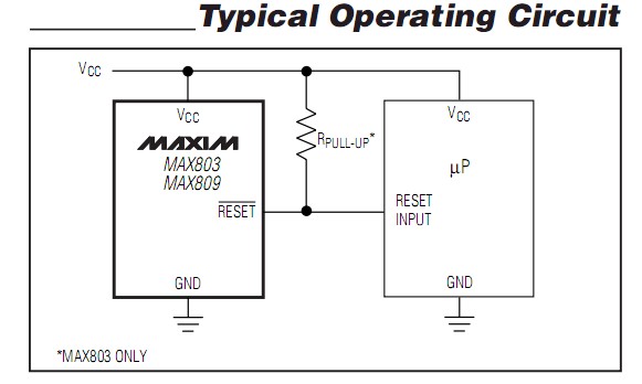 MAX809SEUR-T typical circuit diagram