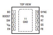 LT3991EDD-3.3#PBF pin configuration