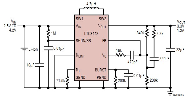 LTC3442EDE#TRPBF diagram