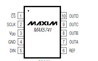 MAX5741AUB pin connection
