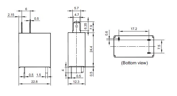 HF25F package dimensions