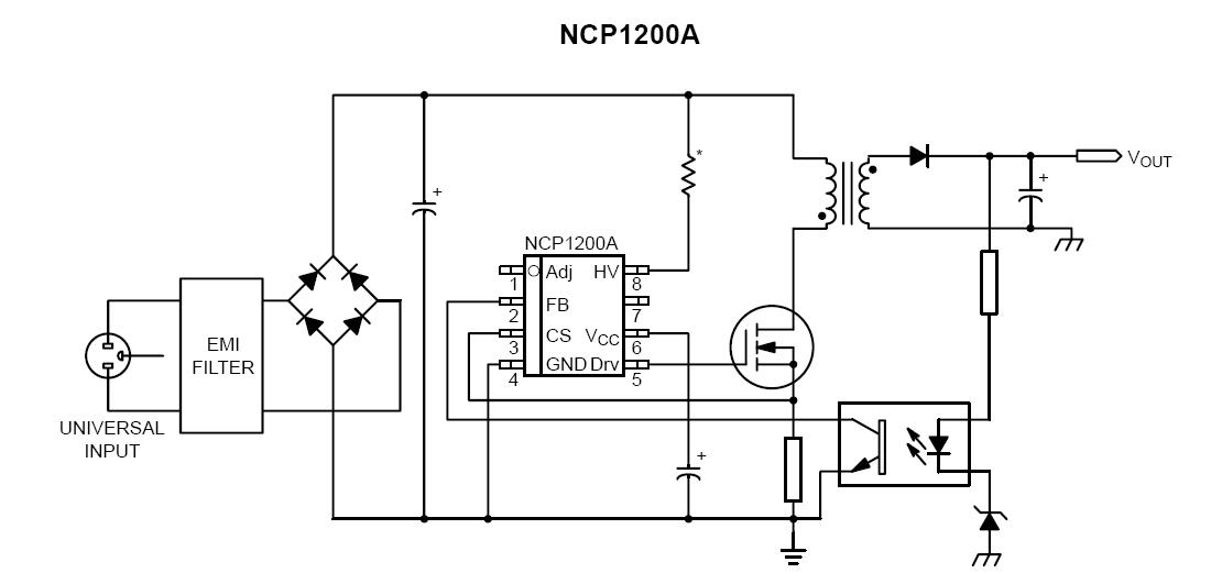 NCP1200AP100 block diagram