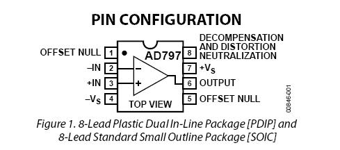 AD797ARZ Pin Configuration
