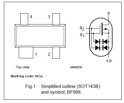 BF998R Simplified outline