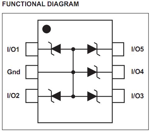 ESDA6V1P6 block diagram