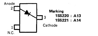 1SS221-T1B-A pin connection