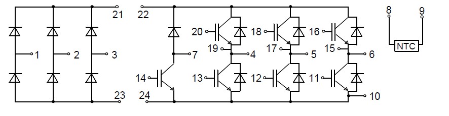  FP75R12KE3 block diagram