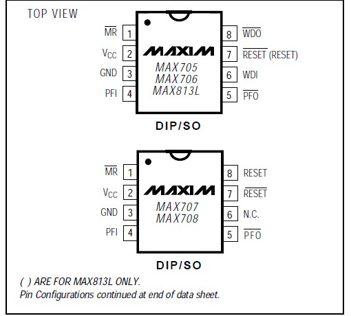  MAX706ESA+T pin connection
