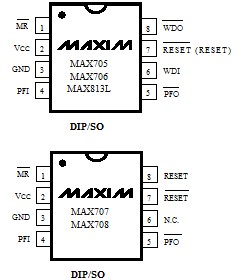 MAX813LESA+T pin connection
