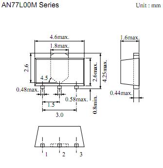 AN77L10M-E1 dimensions