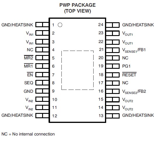  TPS70302PWPR pin connection