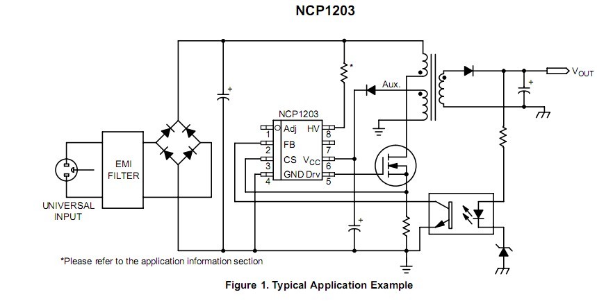 NCP1203P100G diagram