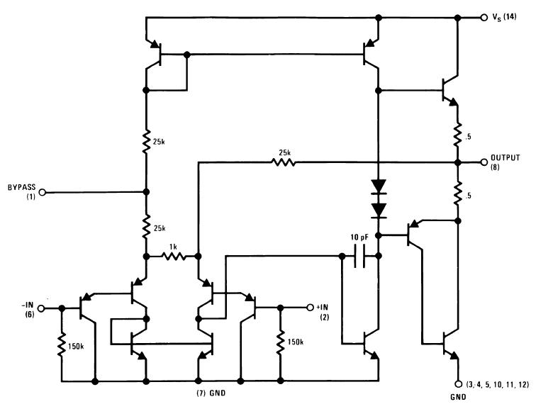 LM384N block diagram