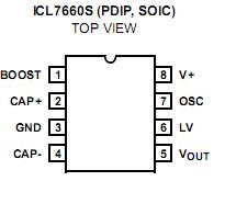 ICL7663AEPA pin configuration