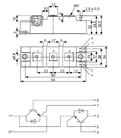 BSM75GB60DLC block diagram