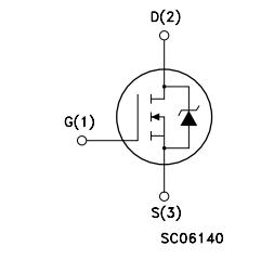 STW45NM50 internal circuit diagram