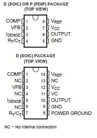  3843B pin connection