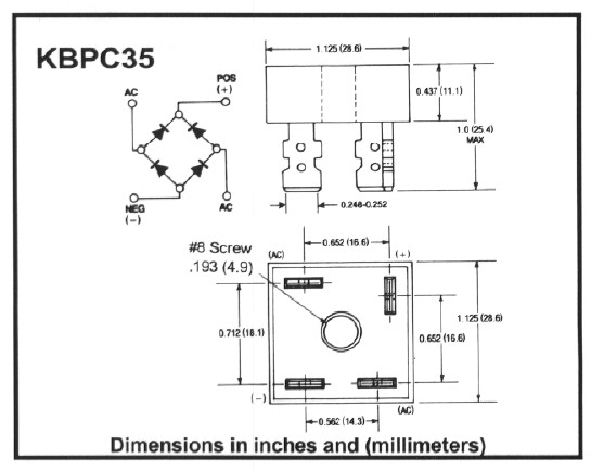 KBPC3510 dimension
