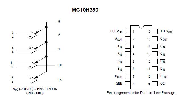 MC10H350MEL block diagram