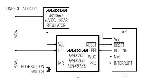 MAX705CSA block diagram
