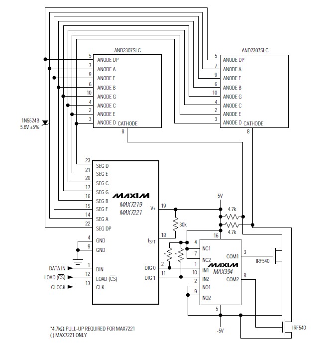MAX7219CNG diagram