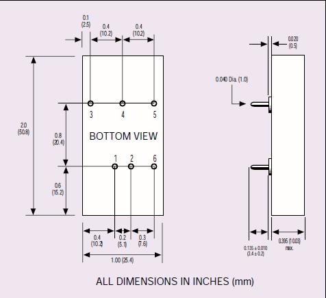 BXA10-48S05 package dimensions