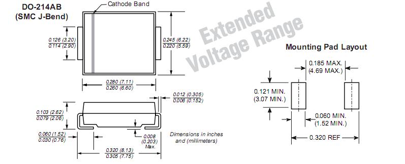 SMCJ30A package dimensions