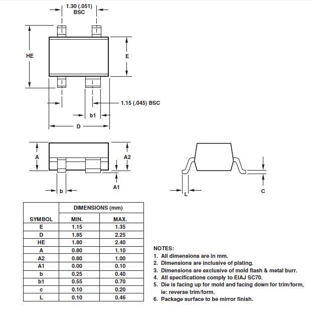 MGA-53543-TR1G package dimensions