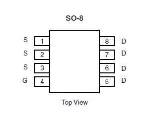 SI4403BDY-T1-E3 pin configuration