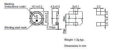 SLF10145T-331MR54-PF package dimensions