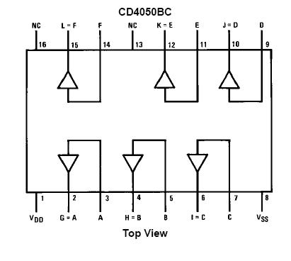 CD4050BCN block diagram