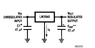 LM2940S-5.0 pin connection