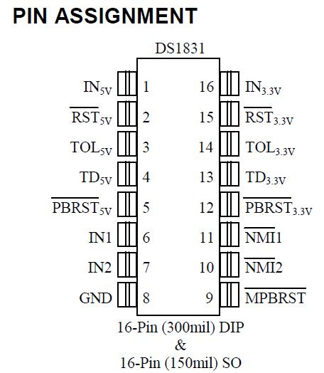 DS1831S+ block diagram
