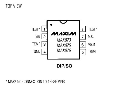 MAX873BESA Pin Configuration