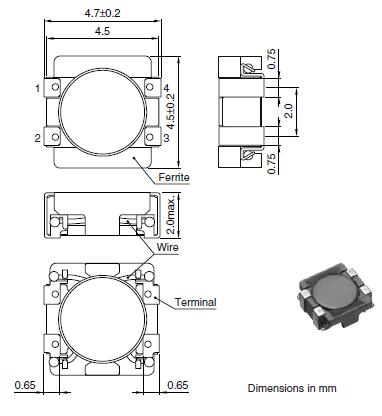 ACM4520-901-2P-T000 package dimensions