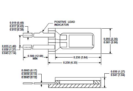 AD590LH package dimensions