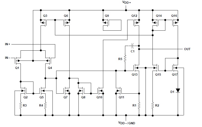 TLC2262CDR equivalent schematic