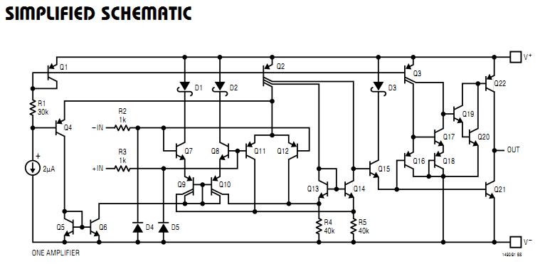 LT1491CS simplified schematic