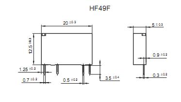 HF49F/024-1H1T package dimensions
