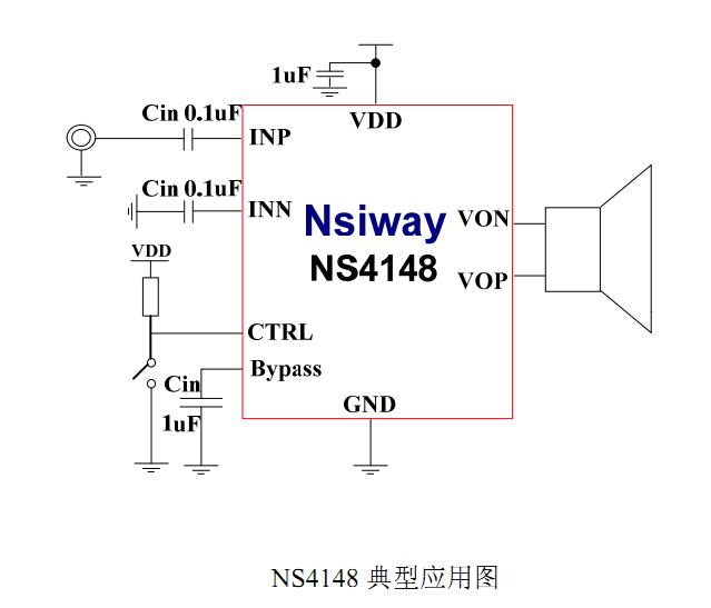 NS4148 typical application diagram