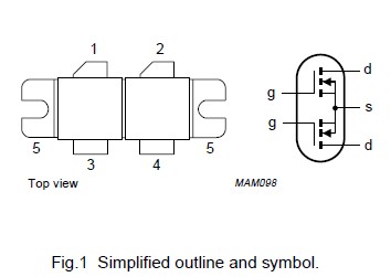 BLF278 simplified outline and symbol