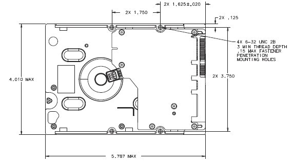 ST3250318AS Mounting dimensions