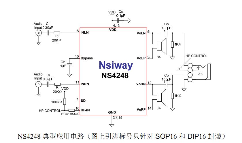 NS4248 typical application diagram