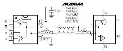 MAX487E circuit diagram