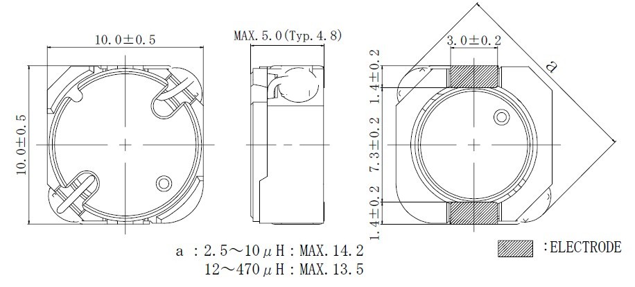 CDRH10D48MNNP-470NC dimensions