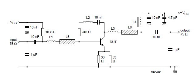 BFQ135 test circuit