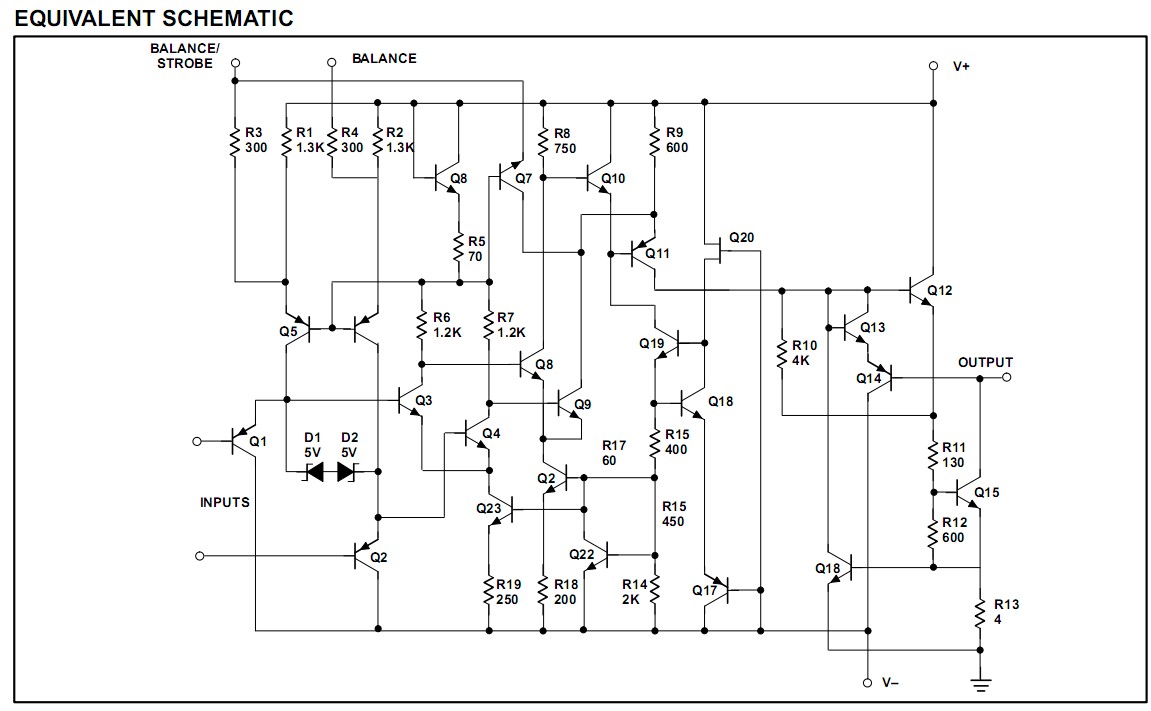 LM211D equivalent schematic diagram