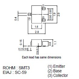 2SA1037AKT146R External dimensions