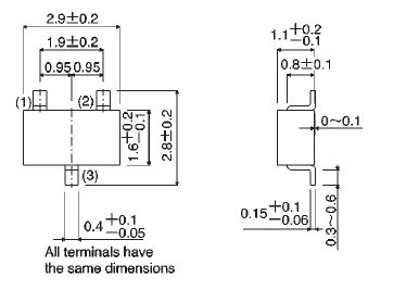 2SB1198KT146R External dimensions