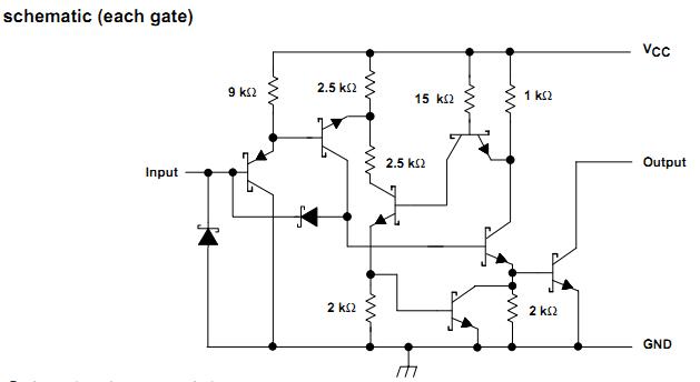 SN74LS06N schematic